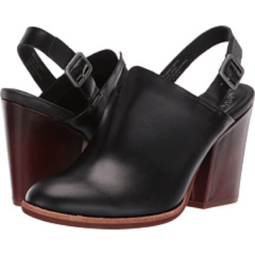 Kork-Ease Janelle Black Mule Slingbacks